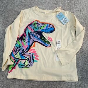 Boys Dinosaur Long Sleeve Shirt Size XS (4/5) NWT